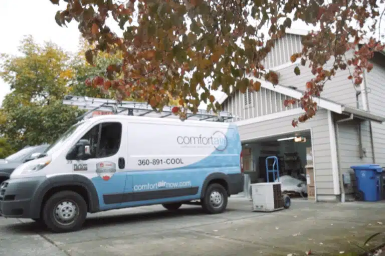 Comfort360 technicians inspecting HVAC equipment